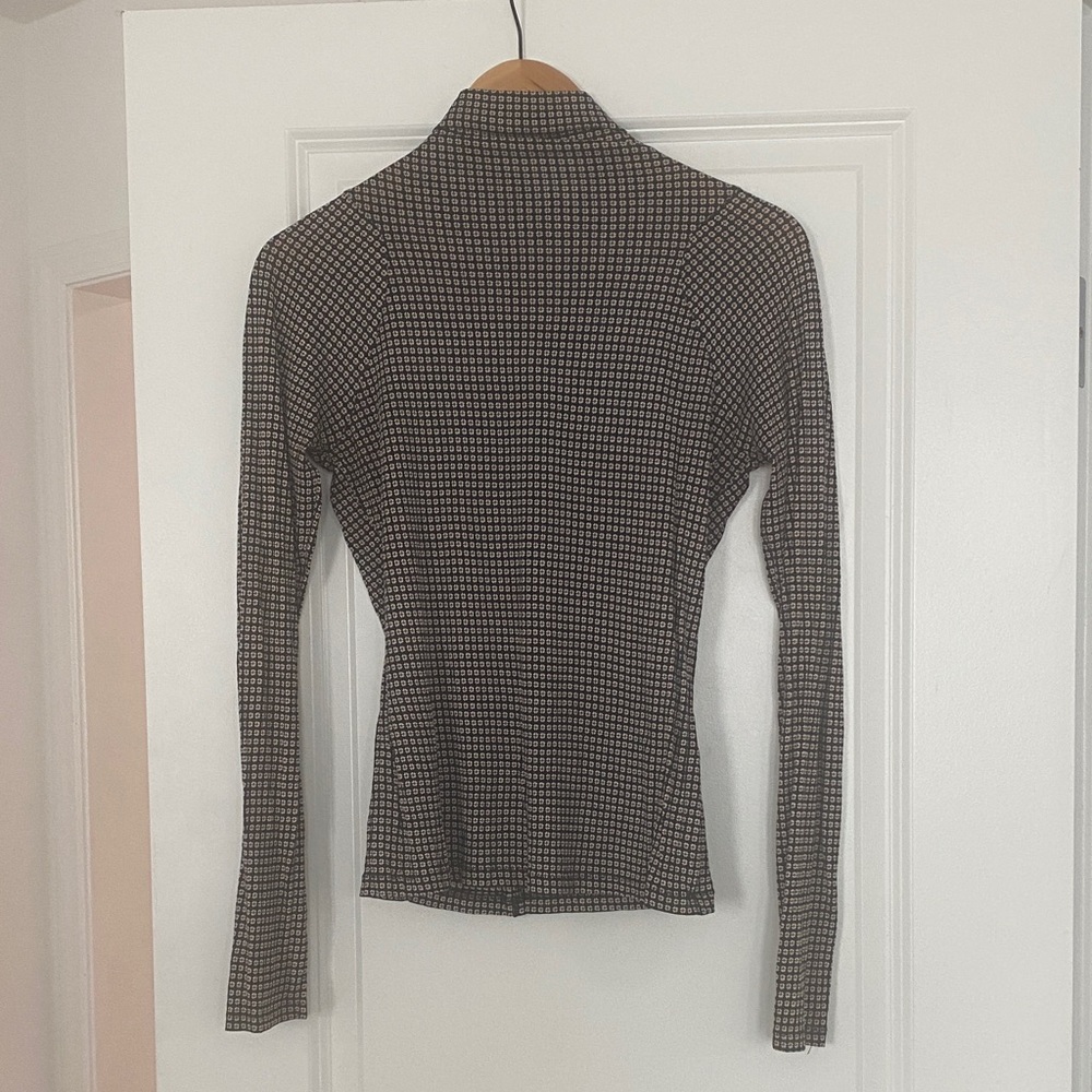 Rag & Bone Black and White Geometric Knit Top